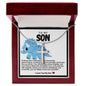 Son Blue Dinosaur Stainless Steel Cross Necklace