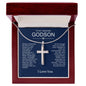 To Godson from God Parent Cross Necklace