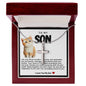 Son Cat Stainless Steel Cross Necklace