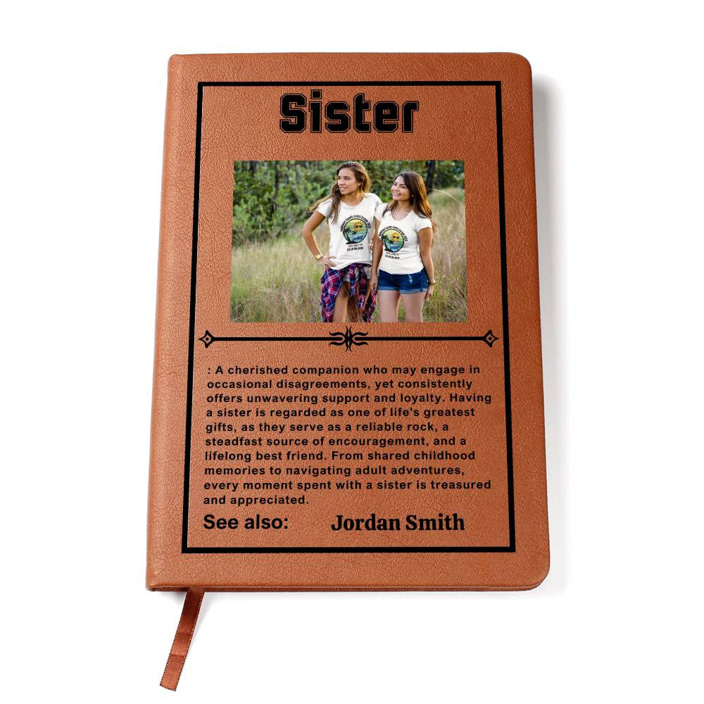 Sister Personalized Photo Difference Maker Journal,Thank You Gift,Graduation Birthday,Coworker Gift,Congratulations Gift,Mentor Appreciate