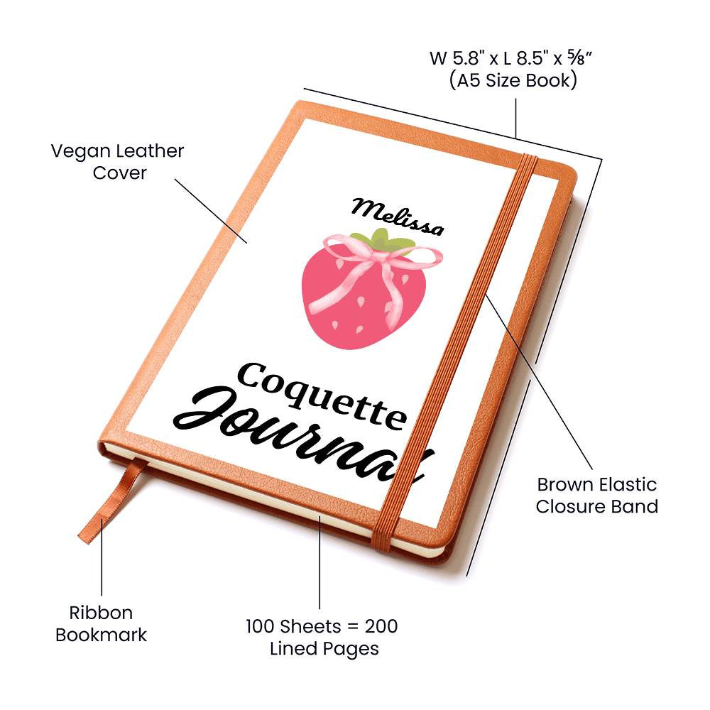 Personalized Pink Bow Coquette Journal & Composition Notebook