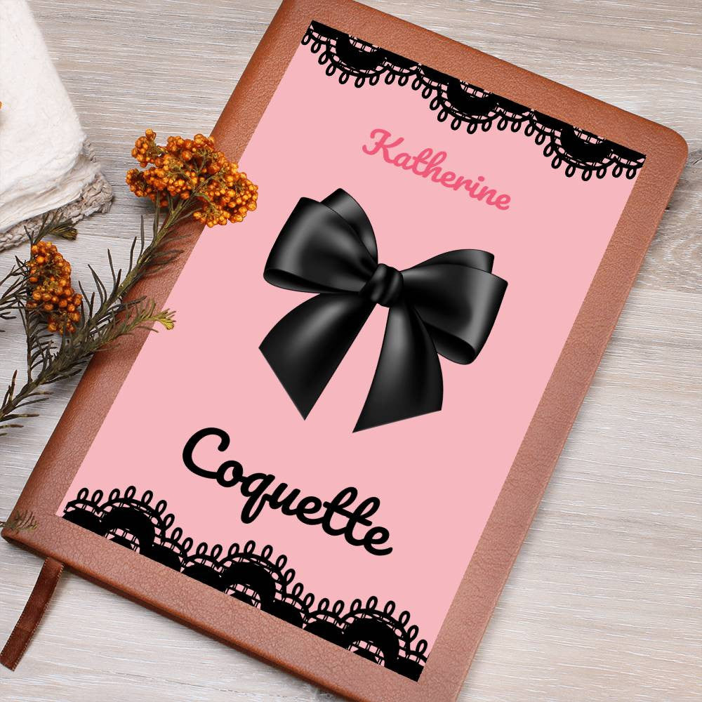 Personalized Pink Bow Coquette Journal & Composition Notebook