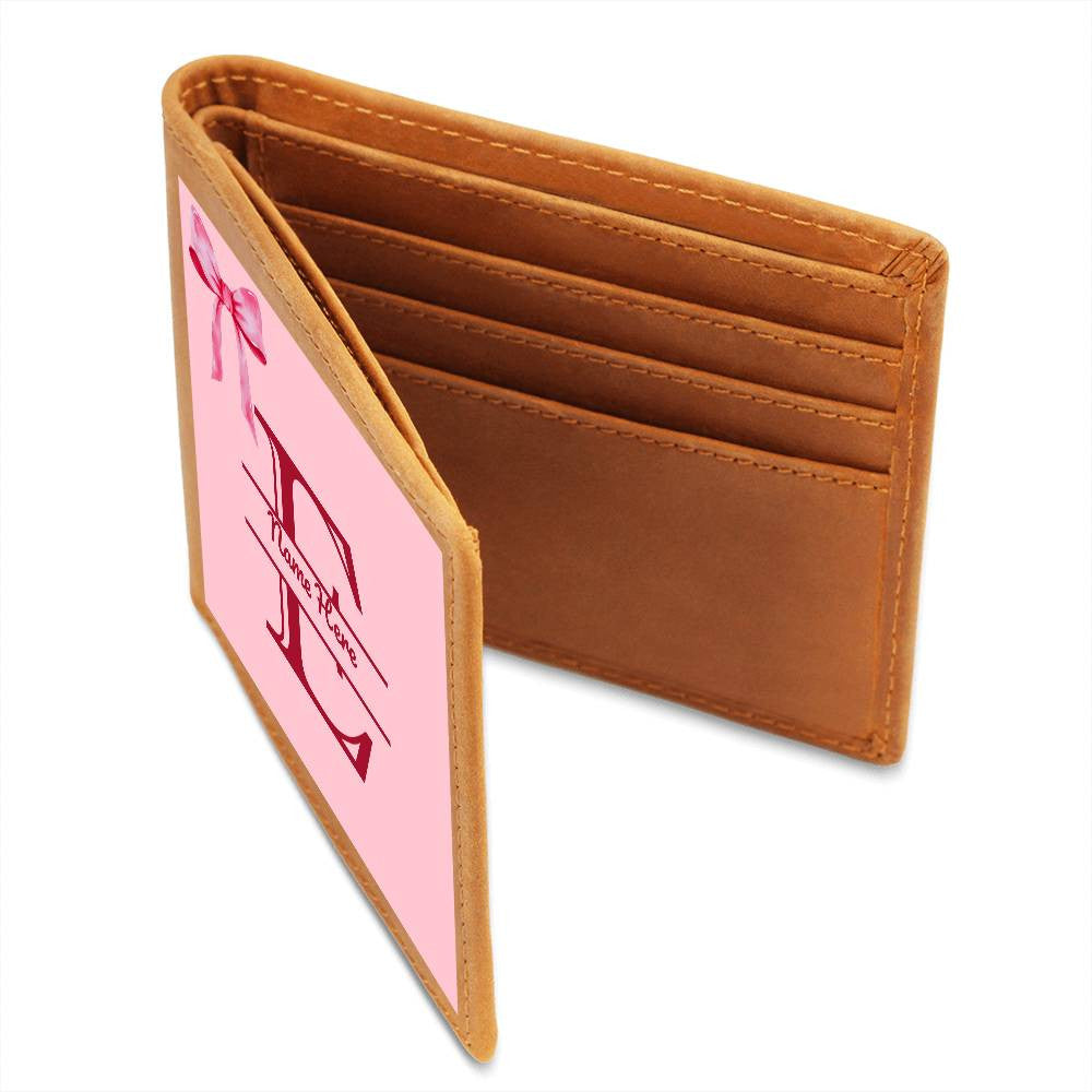 Womens Wallet, Cute Minimalist Wallet, Coquette Wallet, Trifold Wallet, Travel Wallet, Personalized Wallet, Monogram Leather Card Holder