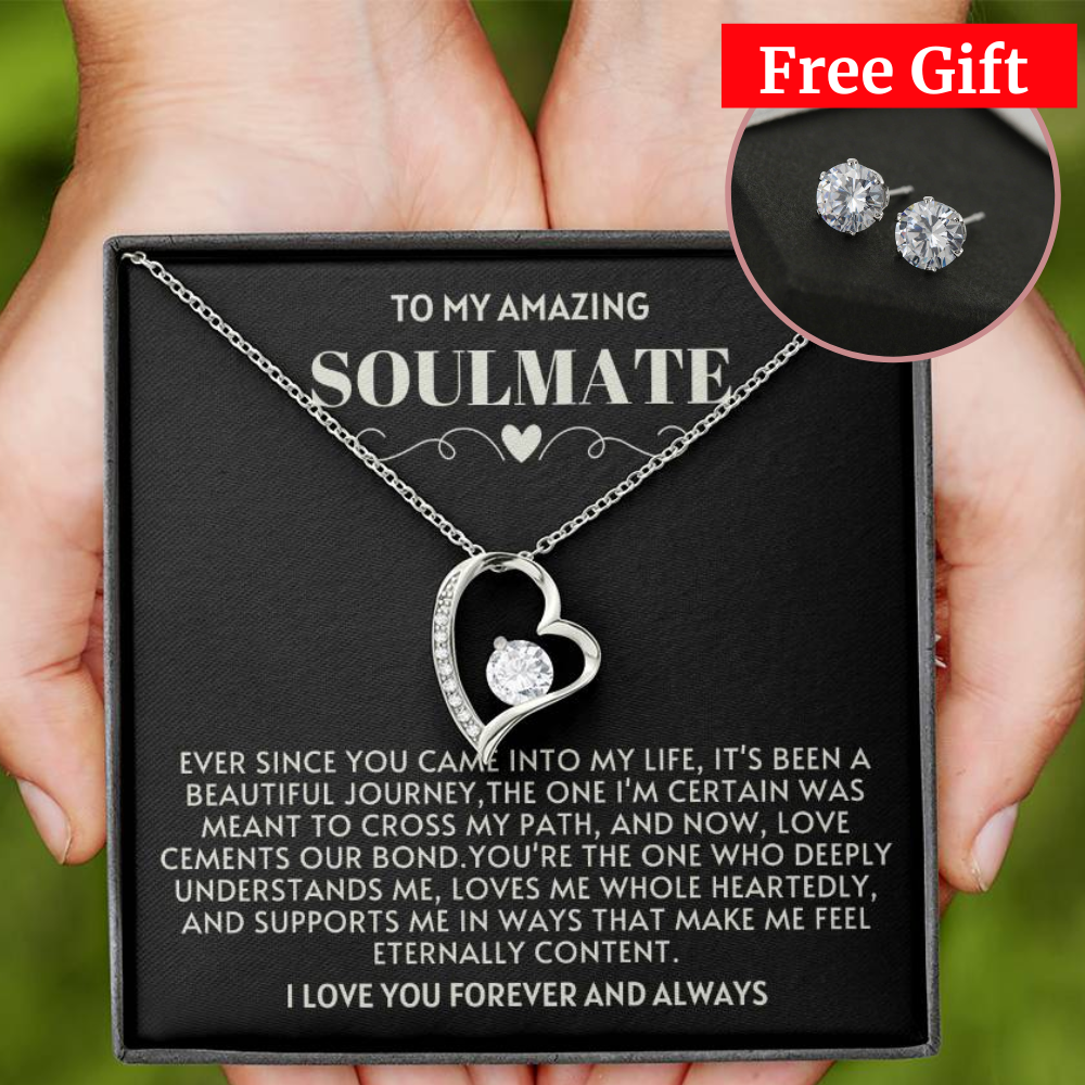 [ALMOST SOLD OUT] Soulmate Heart Necklace & Free Earrings-Deeply Understands Me