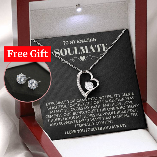 [ALMOST SOLD OUT] Soulmate Heart Necklace & Free Earrings-Deeply Understands Me