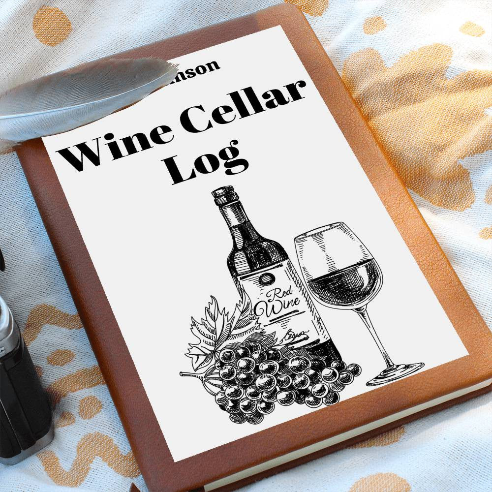 Wine Lovers Gift, Wine Cellar Log, Personalized Wine Tasting Journal, Mothersdaygift, Wine Tour Excursion Gift