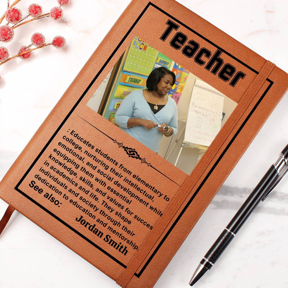 Teacher Personalized Photo Difference Maker Journal,Thank You Gift,Graduation Birthday,Coworker Gift,Congratulations Gift,Mentor Appreciate