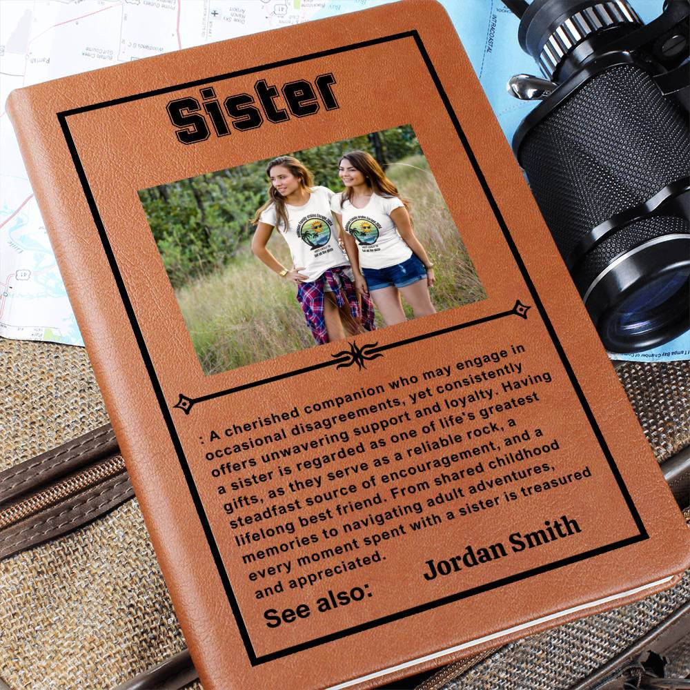 Sister Personalized Photo Difference Maker Journal,Thank You Gift,Graduation Birthday,Coworker Gift,Congratulations Gift,Mentor Appreciate