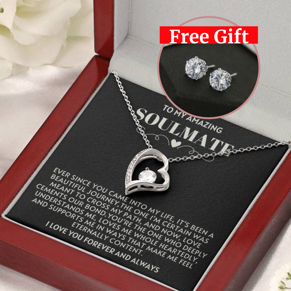 [ALMOST SOLD OUT] Soulmate Heart Necklace & Free Earrings-Deeply Understands Me