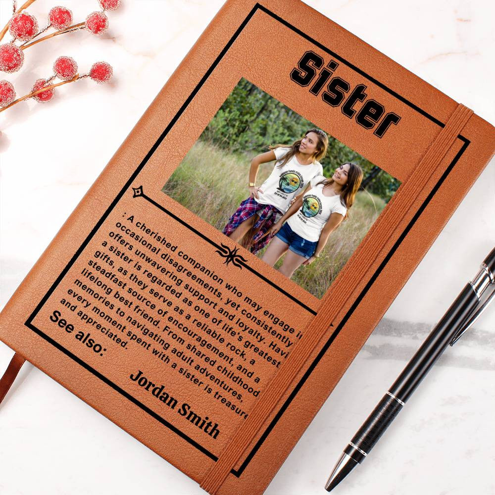 Sister Personalized Photo Difference Maker Journal,Thank You Gift,Graduation Birthday,Coworker Gift,Congratulations Gift,Mentor Appreciate