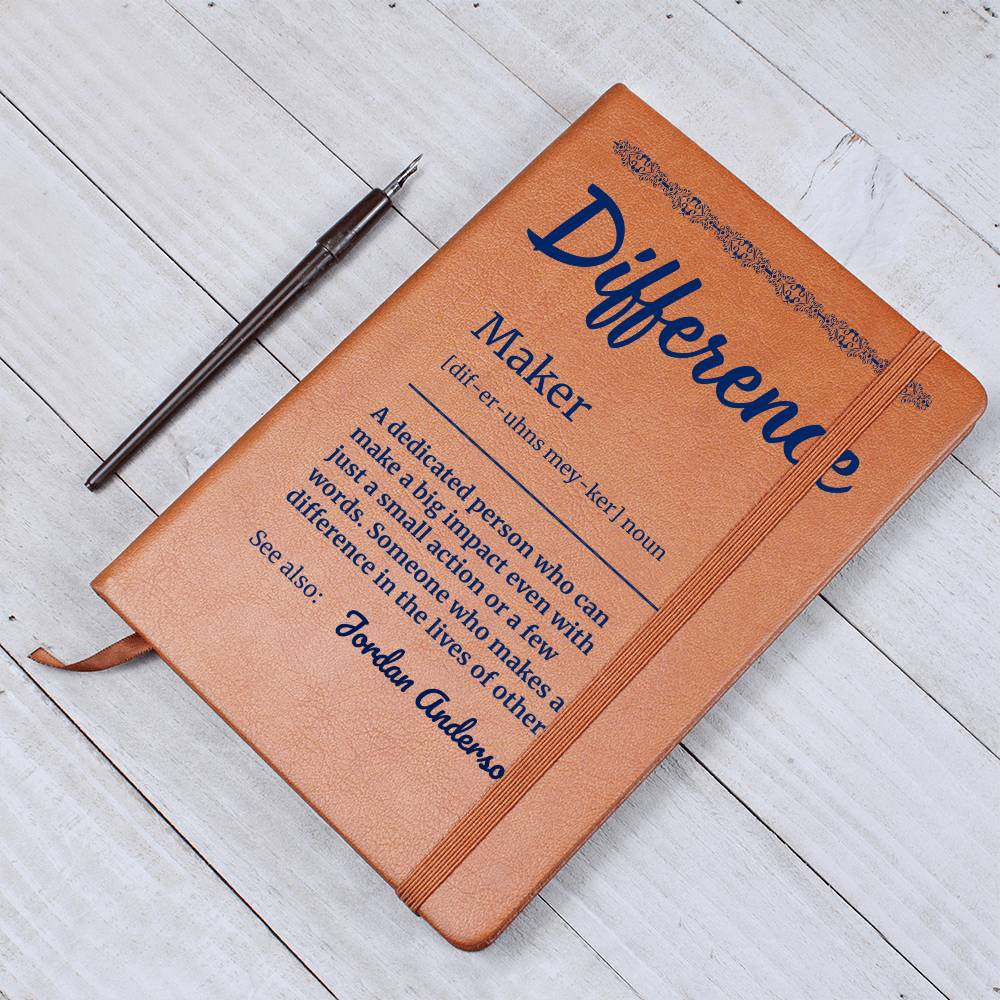 Personalized Difference Maker Journal, Difference Maker Gift, Difference Maker Definition Gift, Mentor Appreciation Gift, Custom Leader Gift