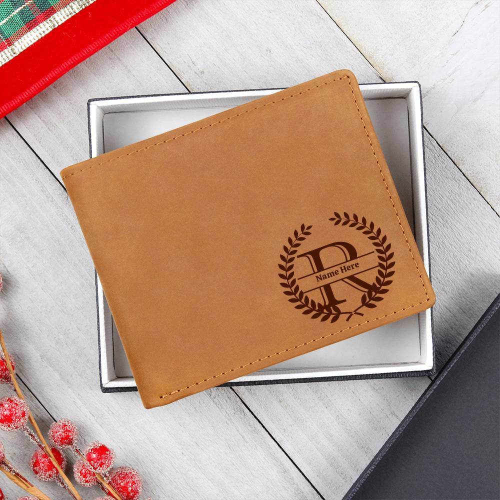 Personalized Wallet,Men Leather Wallet,Gift for Him,Monogram Wallet,Fathers Day Gift,Engraved Boyfriend Gift,Groomsmen Gift