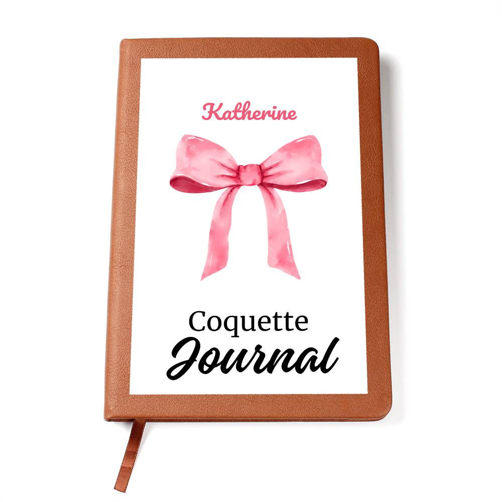 Personalized Pink Bow Coquette Journal & Composition Notebook