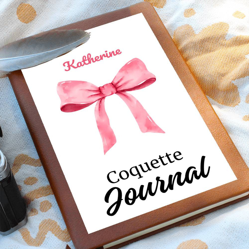 Personalized Pink Bow Coquette Journal & Composition Notebook