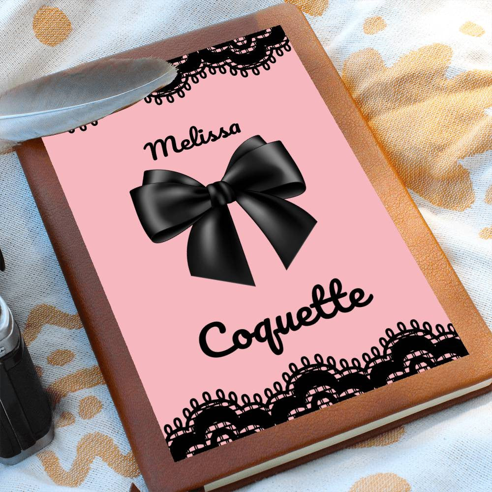 Personalized Pink Bow Coquette Journal & Composition Notebook