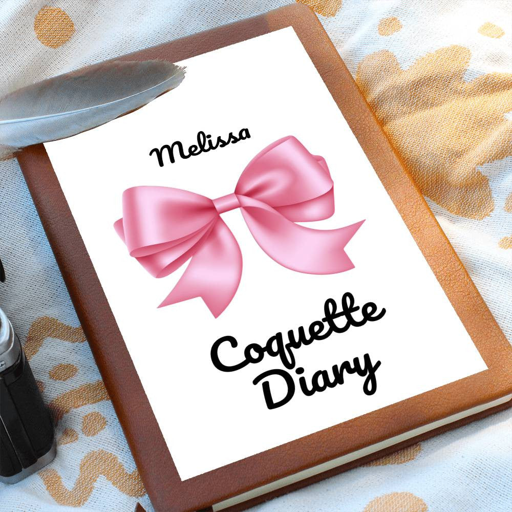 Personalized Pink Bow Coquette Journal & Composition Notebook