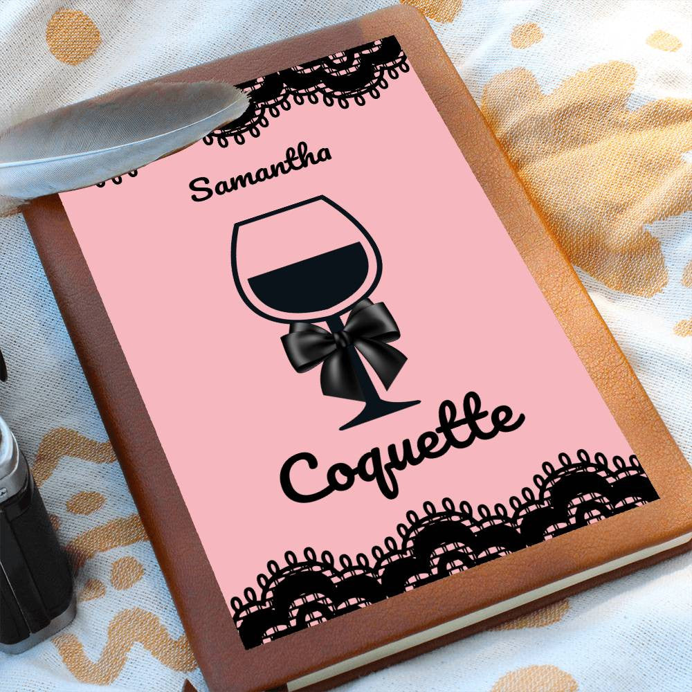 Coquette Wine Journal ,Wine Tasting Guide, Cottage Core Wine Cellar Log, Tasting Journal, Personalized Notebook
