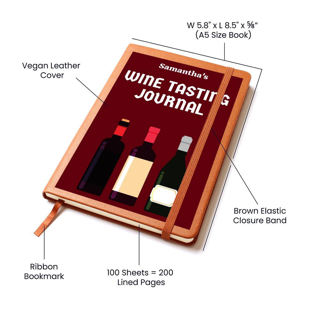 Winery Tasting Journal, Wine book, Wineries, Wine gift, notebook, bridesmaid gift, unique, birthday, anniversary, christmas stocking, mother