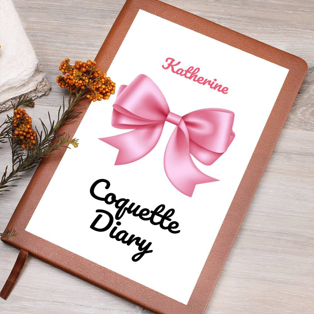 Personalized Pink Bow Coquette Journal & Composition Notebook