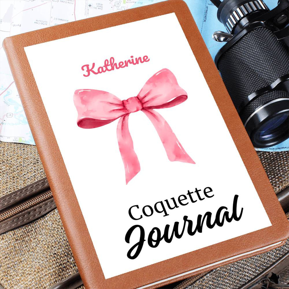 Personalized Pink Bow Coquette Journal & Composition Notebook