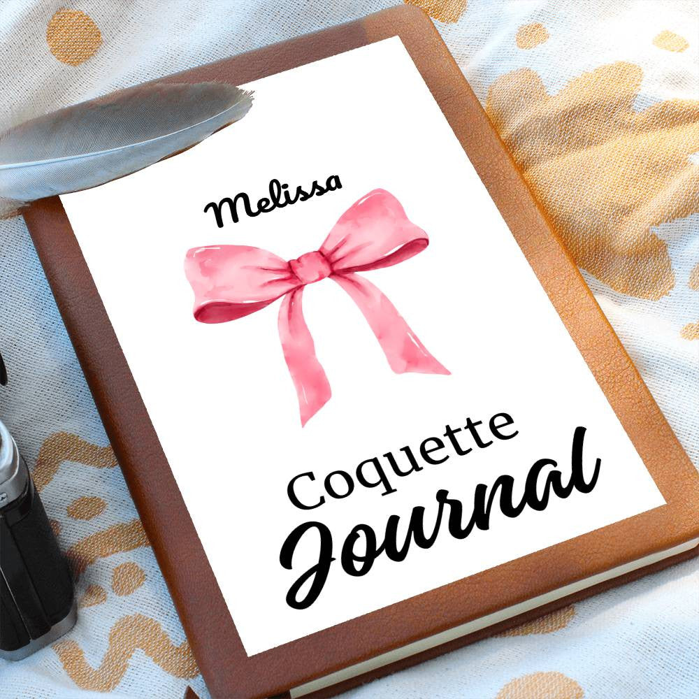 Personalized Pink Bow Coquette Journal & Composition Notebook