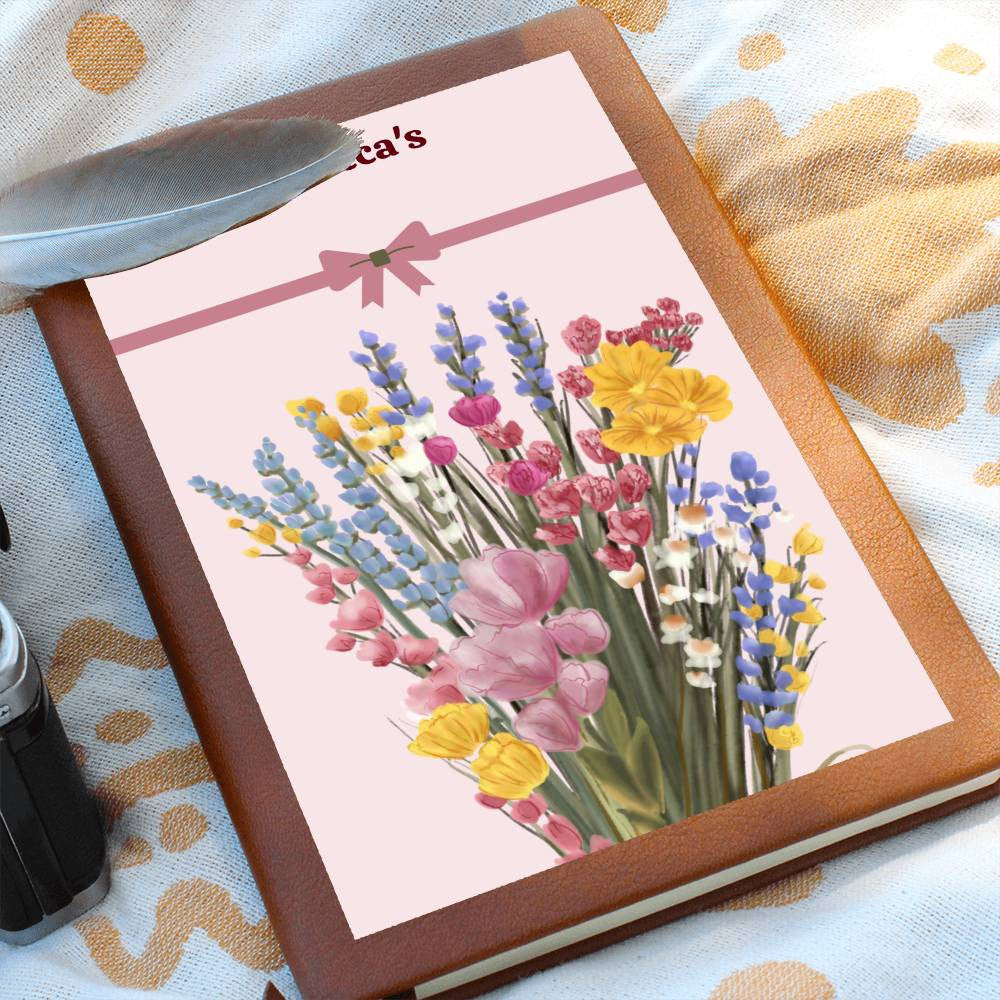 Wildflower Journal ,Plant Lover Gift, Floral Personalized Notebook, Florist Gift, Gift for Grandma, Nana Gift