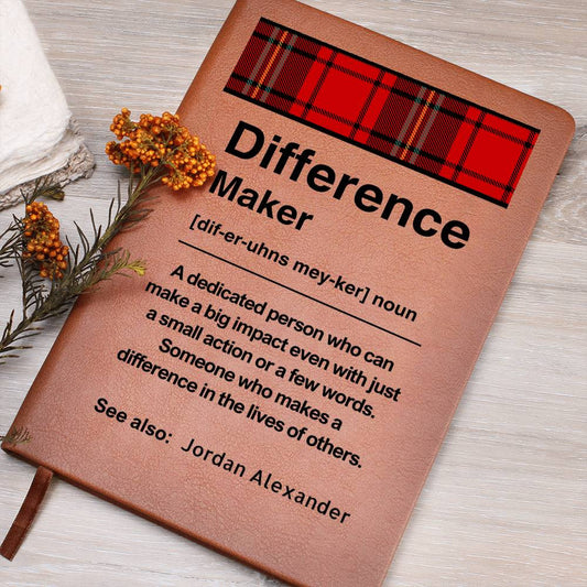 Personalized Difference Maker Journal, Difference Maker Gift, Difference Maker Definition Gift, Mentor Appreciation Gift, Custom Leader Gift