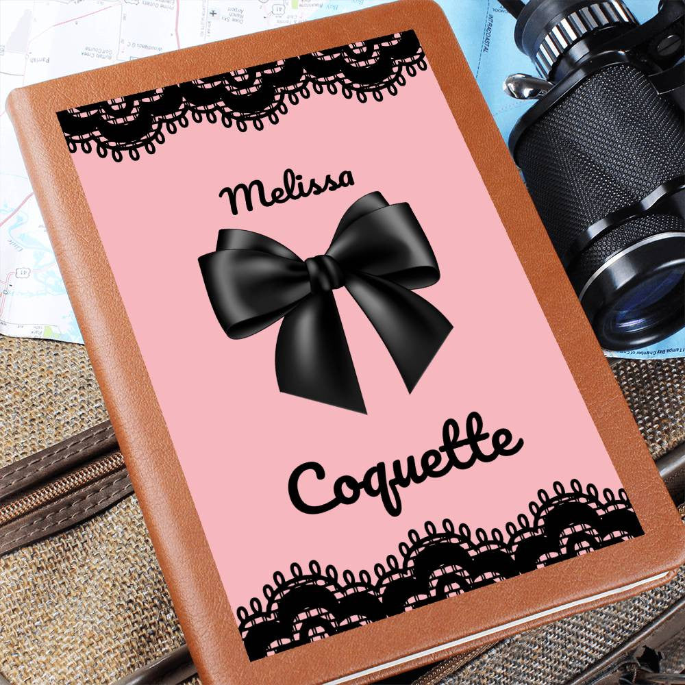 Personalized Pink Bow Coquette Journal & Composition Notebook