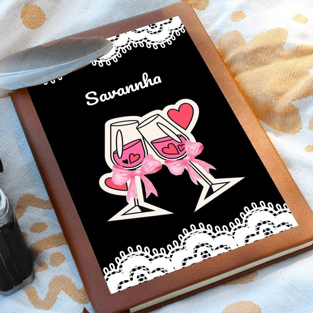 Personalized Pink Bow Coquette Journal & Composition Notebook