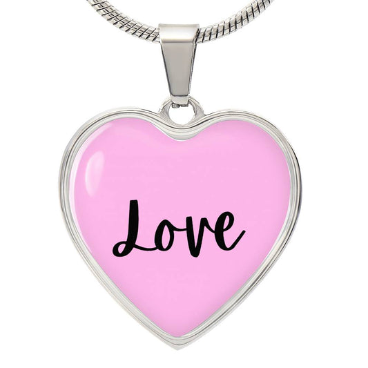 Pink Love Heart Luxury Necklace