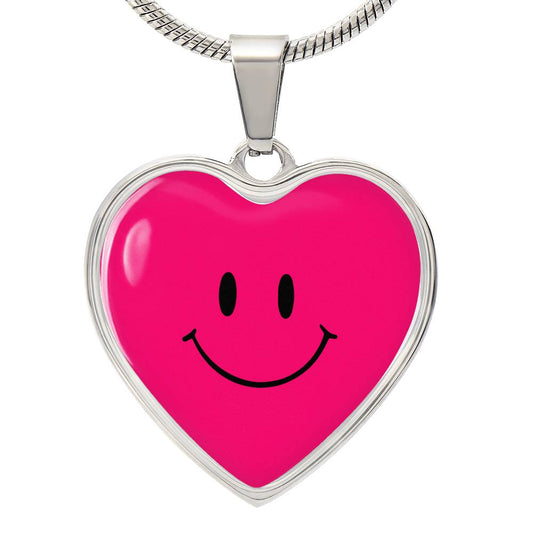 Pink Smiley Face Luxury Necklace