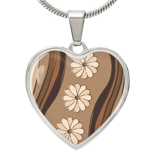 Daisy Waves Heart Luxury Necklace