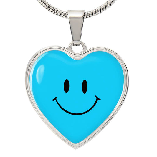 Turquoise Smiley Face Heart Luxury Necklace