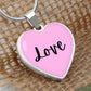 Pink Love Heart Luxury Necklace