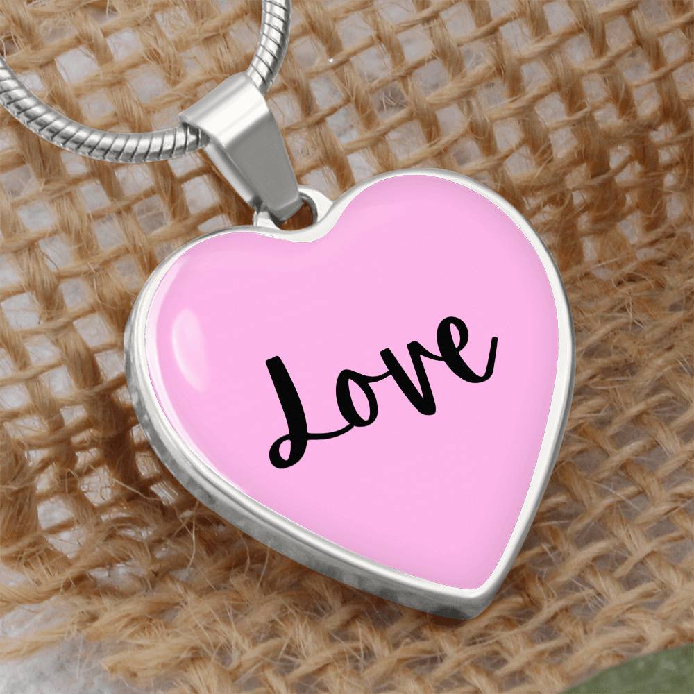 Pink Love Heart Luxury Necklace