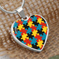 Puzzle Piece Heart Luxury Necklace