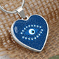 Blue Evil Eye Heart Luxury Necklace