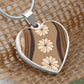 Daisy Waves Heart Luxury Necklace