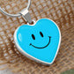 Turquoise Smiley Face Heart Luxury Necklace