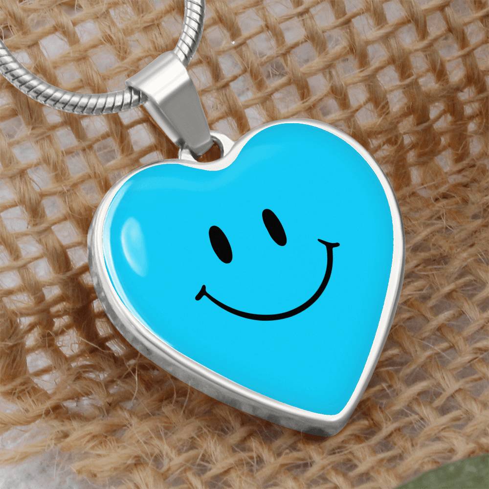 Turquoise Smiley Face Heart Luxury Necklace