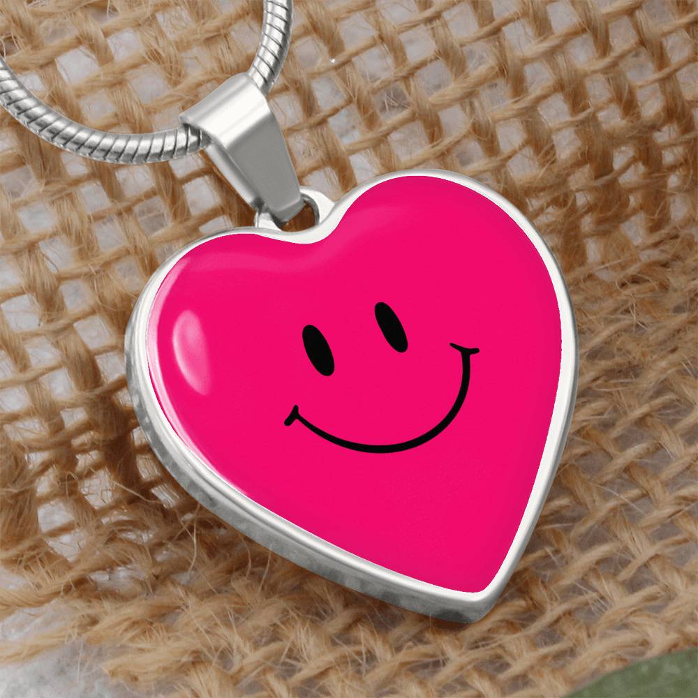 Pink Smiley Face Luxury Necklace
