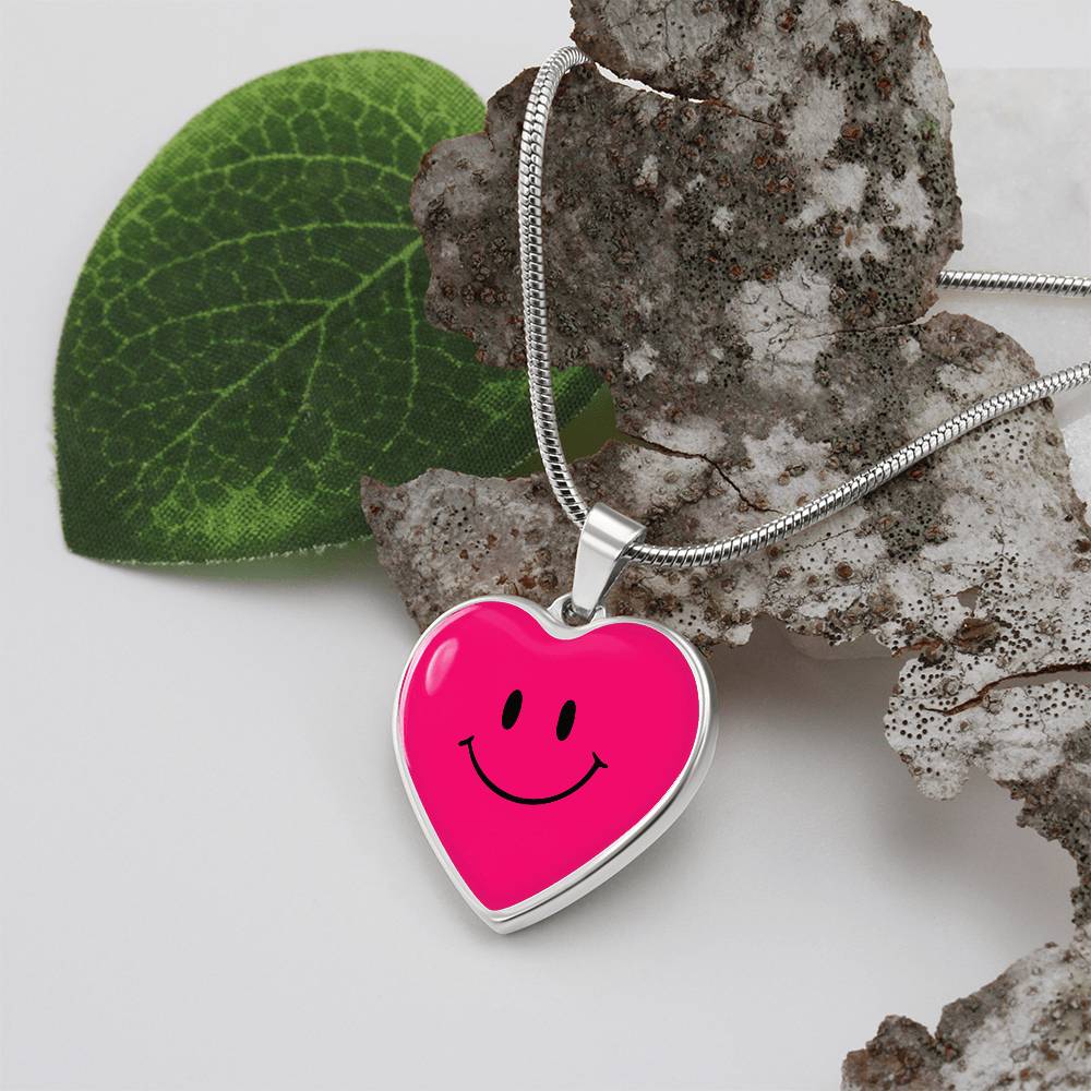 Pink Smiley Face Luxury Necklace
