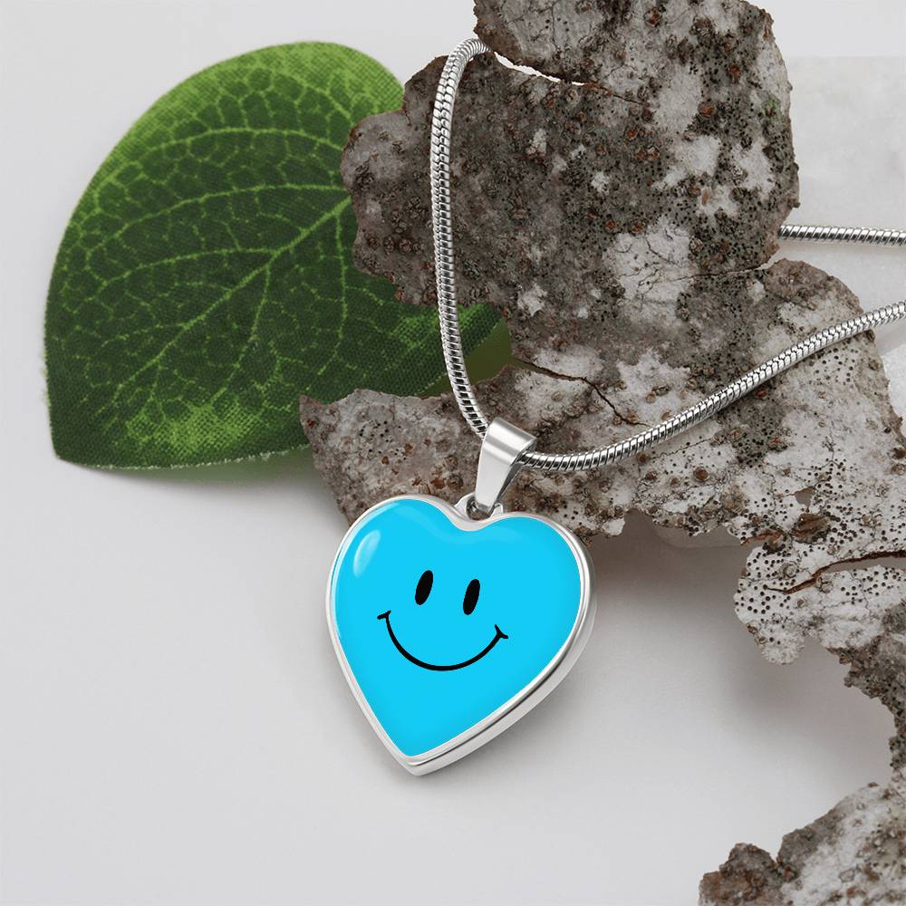 Turquoise Smiley Face Heart Luxury Necklace