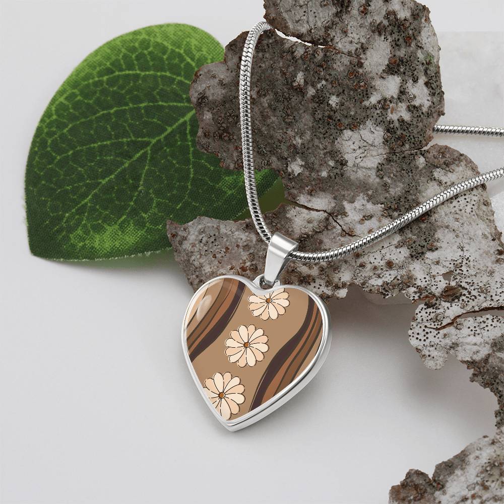 Daisy Waves Heart Luxury Necklace