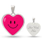 Pink Smiley Face Luxury Necklace