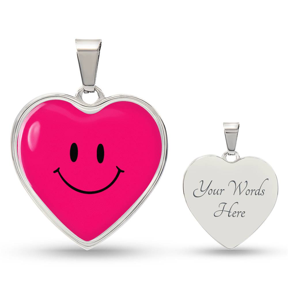 Pink Smiley Face Luxury Necklace