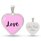 Pink Love Heart Luxury Necklace