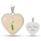 Lily Of The Valley May Birth Flower Heart Luxury Necklace