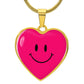 Pink Smiley Face Luxury Necklace