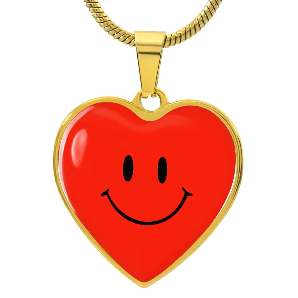 Red Smiley Face Heart Luxury Necklace